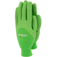 Green Town & Country Master Gardener Lite gloves, medium size, textured palms, snug fit wrists.