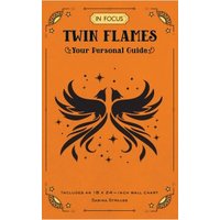Orange book cover titled "Twin Flames," featuring a black phoenix design and decorative stars.