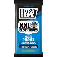 Uniwipe UltraGrime XXL Multi Purpose Cloth Wipe 20 Pack, black and blue packaging with bold white text.