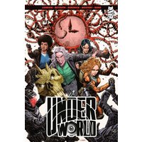 "Underworld Collection Volume One graphic novel, features diverse characters and a skull amidst red tentacles on cover"