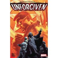 "Marvel comic book 'Unforgiven' cover featuring vampires and hero with red and orange background."