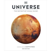 "Universe book with Mars image on cover, edited by Martin Rees, published by DK, titled 'The Definitive Visual Guide'"