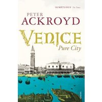 "Venice Pure City book by Peter Ackroyd, cover with cityscape and turquoise water, gold and black text"
