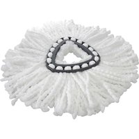 Vileda Replacement Microfibre Mop Head with white fringes and triangular black and white center.