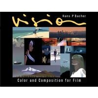 "Vision book by Hans P. Bacher, cover with film stills and bold yellow title on black background"