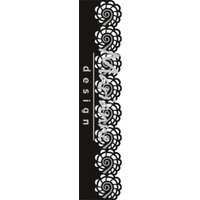 Black and white Marianne Design "Wave" die cut with intricate spiral and wave patterns along the edge.