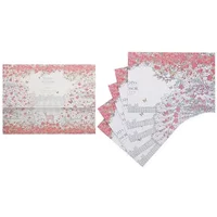 Woods of Windsor True Rose Drawer Liner 5 Pack with pink floral pattern and elegant packaging.