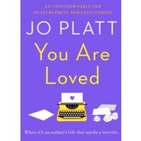 Purple book cover "You Are Loved" by Jo Platt, features a yellow typewriter with a heart on paper.