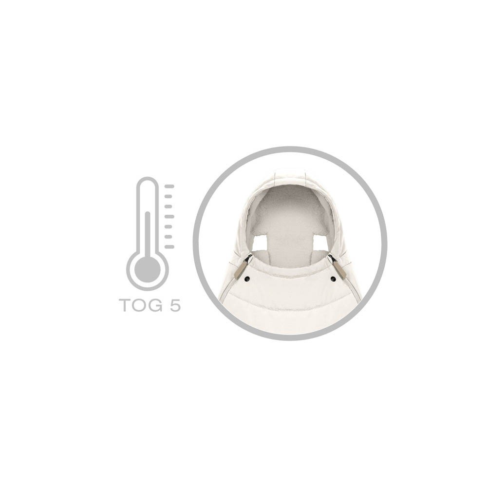 Cybex Platinum Footmuff- Off White - Off White - image 4