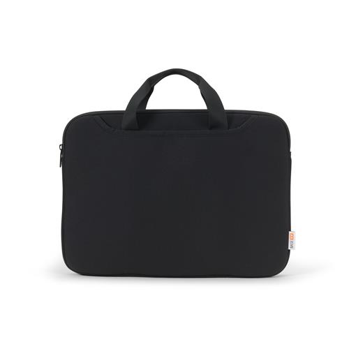 Black DICOTA D31789 laptop sleeve case, designed for 13.3" laptops, featuring a smooth exterior, padded protection, and dual handles for easy carrying.