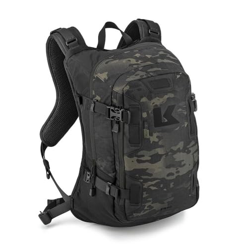 Kriega R20 backpack in Multicam pattern features durable fabric, adjustable straps, a padded back, and a large main compartment with a distinctive logo.