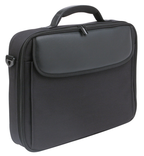 Black Port Designs S15+ notebook case features a sleek design with a zippered closure, front flap, and sturdy handle, suitable for 15.4" laptops.