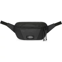 Black Eastpak Athleish Waist pack with adjustable straps and front zipper pocket, featuring logo patch.