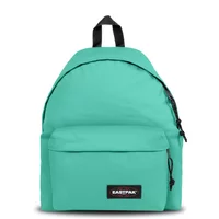 Teal Eastpak Padded K620 backpack with front pocket, black zippers, and top handle.