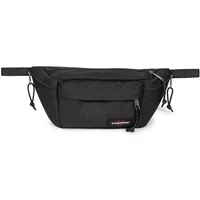 Black Eastpak Waist Pak'r backpack with front zip pocket, adjustable strap, and Eastpak logo patch.