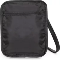 Black Eastpak shoulder bag with a front zip pocket and adjustable strap.