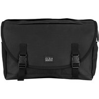 Black Brompton Metro Messenger Bag with dual buckle closures and front flap.