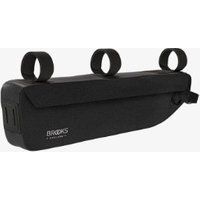 Black Brooks Scape waterproof frame bag with three attachment loops and a side zipper.