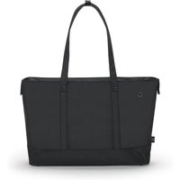 Black Dicota laptop shopper bag with long handles, sleek design, and eco-friendly material for 13-14.1" laptops.