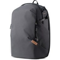 Black PGYTECH OneGo Lite backpack, sleek design, polyester material, front pocket, side strap, and top handle.