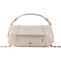 White PGYTECH OneGo shoulder bag with braided handle, envelope flap, and subtle stitched accents.