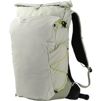 Cream PGYTECH P-CB-415 backpack with roll-top closure, front pocket, and yellow bungee cords.