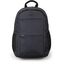 Black Port Designs Sydney 15.6" backpack with front zip pockets, side mesh pockets, and a top handle.