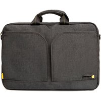 Black Techair TAEVA001v2 13" Evo shoulder bag with dual front pockets and top handles.