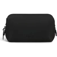 Black Lipault Lost In Berlin S toiletry bag with a smooth finish, rectangular shape, and dual zipper closure.