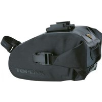 Black Topeak Drybag Wedge Saddle Bag with Quickclip, featuring waterproof material and secure buckle closure.