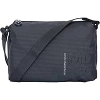 Black Mandarina Duck MD20 fabric shoulder bag with adjustable strap and subtle logo detailing.