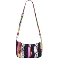Colorful Desigual Lacroix women's shoulder bag with abstract patterns and adjustable strap.