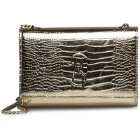 Gold Steve Madden Bramonie shoulder bag with embossed texture and chain strap.
