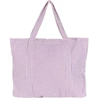 Purple gingham Women's tote bag by Protest with long handles and spacious design.