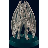 "Incubus" by Arrow Video, a detailed stone-like figure with wings, horns, and muscular build on a round base.