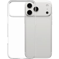 Transparent TPU case for iPhone 17 Pro Max, clear design, dual camera cutout, slim and lightweight.