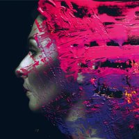 Vinyl record "Hand.Cannot.Erase" with abstract cover art featuring a woman's profile obscured by vibrant pink and purple paint.