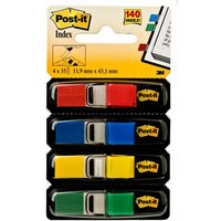 3M index card set with 140 pieces in blue, green, red, and yellow, each with a clip for easy organization.