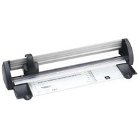Avery A3CT paper cutter with silver metal rail, black plastic ends, and clear cutting guide for 12 sheets.
