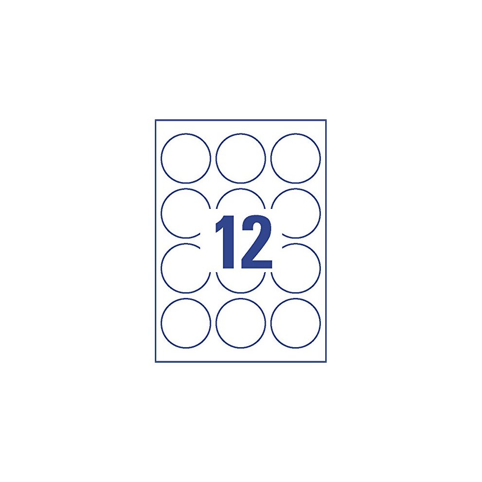 Avery L7104REV-25 self-adhesive label Circle Permanent White 300 pc(s) - image 3
