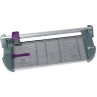 Avery Precision Cutter A2 with grey base, clear cutting surface, and purple rotary blade handle.