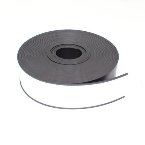 Black magnetic label holder roll with white card inserts, measuring 60mm x 10m, designed for easy labeling and organization.