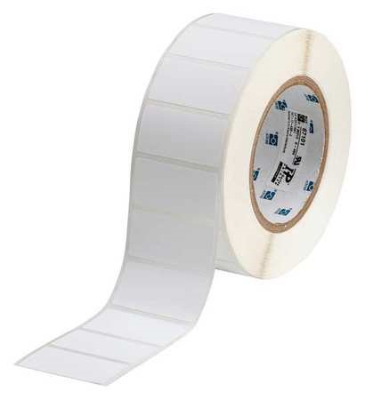 White polyester wire marker roll with a glossy finish, featuring multiple blank labels on a sturdy core, designed for labeling wires and cables.