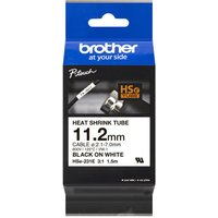 Brother HSE-231E label-making tape, black on white, 11.2mm heat shrink tube, 1.5m length, blue packaging.