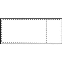 White Capture SHIPLABEL105X251-FF2R printer label with perforated edges, large left section, smaller right section.