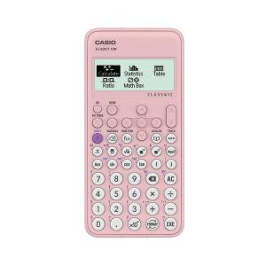 Pink Casio ClassWiz Scientific Calculator FX-83GTCW featuring a clear display, numerous function keys, and a sleek, lightweight design.