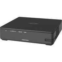 Black Crestron AM-3100-WF-I wireless presentation system with HDMI port and sleek rectangular design.
