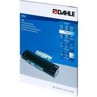 Dahle Laminating Pouches A3, 303x426mm, 250 micron, pack of 25, in blue and white packaging with Dahle logo.