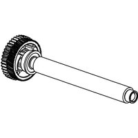 Black and white Datamax O'Neil printer roller with cylindrical shaft and gear-like end.