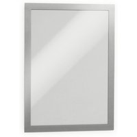 Silver Durable 4872-23 magnetic A4 frame with sleek metallic border and clear display area.